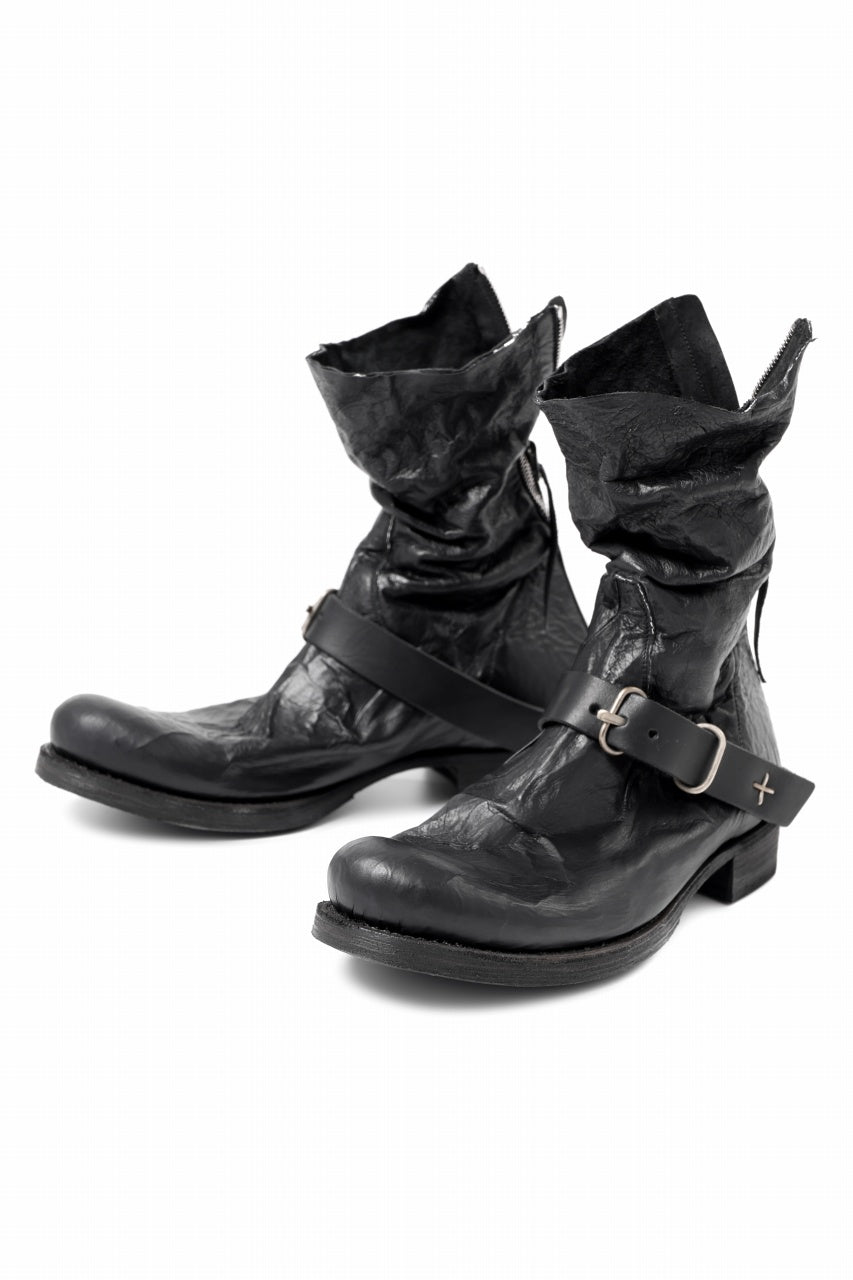 画像をギャラリービューアに読み込む, m.a+ goodyear tall buckle back zipper boots / S1C3Z/VAM (BLACK)