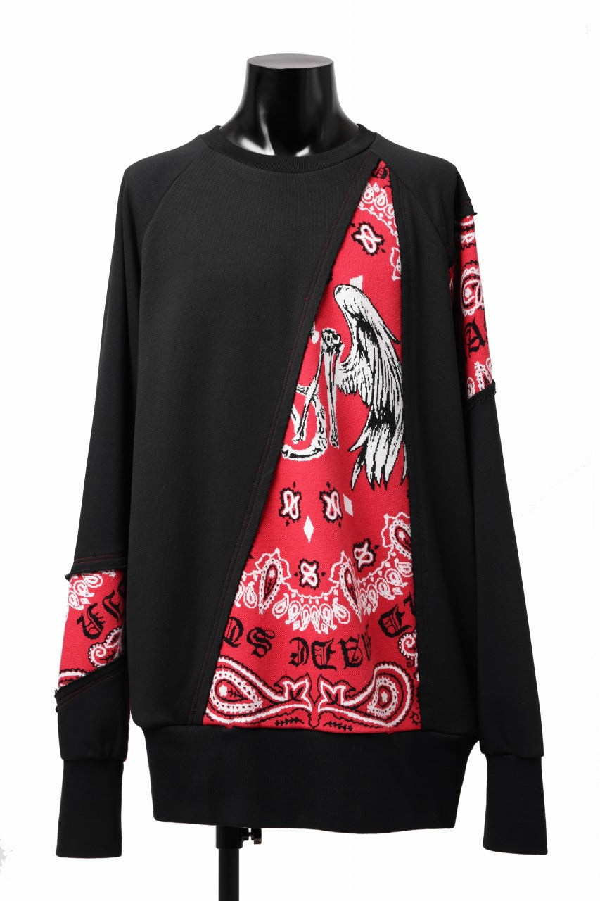 画像をギャラリービューアに読み込む, MASSIMO SABBADIN TOPS wt. CRAZY-PANEL BANDANA APP. (bk red)