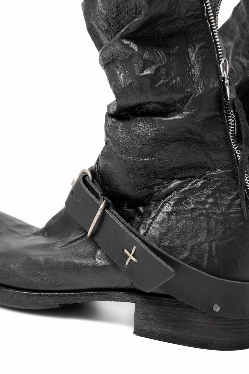 画像をギャラリービューアに読み込む, m.a+ goodyear tall buckle back zipper boots / S1C3Z/VAM (BLACK)