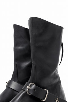 画像をギャラリービューアに読み込む, m.a+ goodyear tall buckle back zipper boots / S1C3Z/CU1,5 (BLACK)
