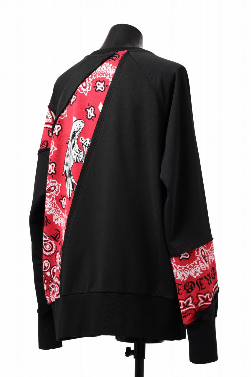 画像をギャラリービューアに読み込む, MASSIMO SABBADIN TOPS wt. CRAZY-PANEL BANDANA APP. (bk red)