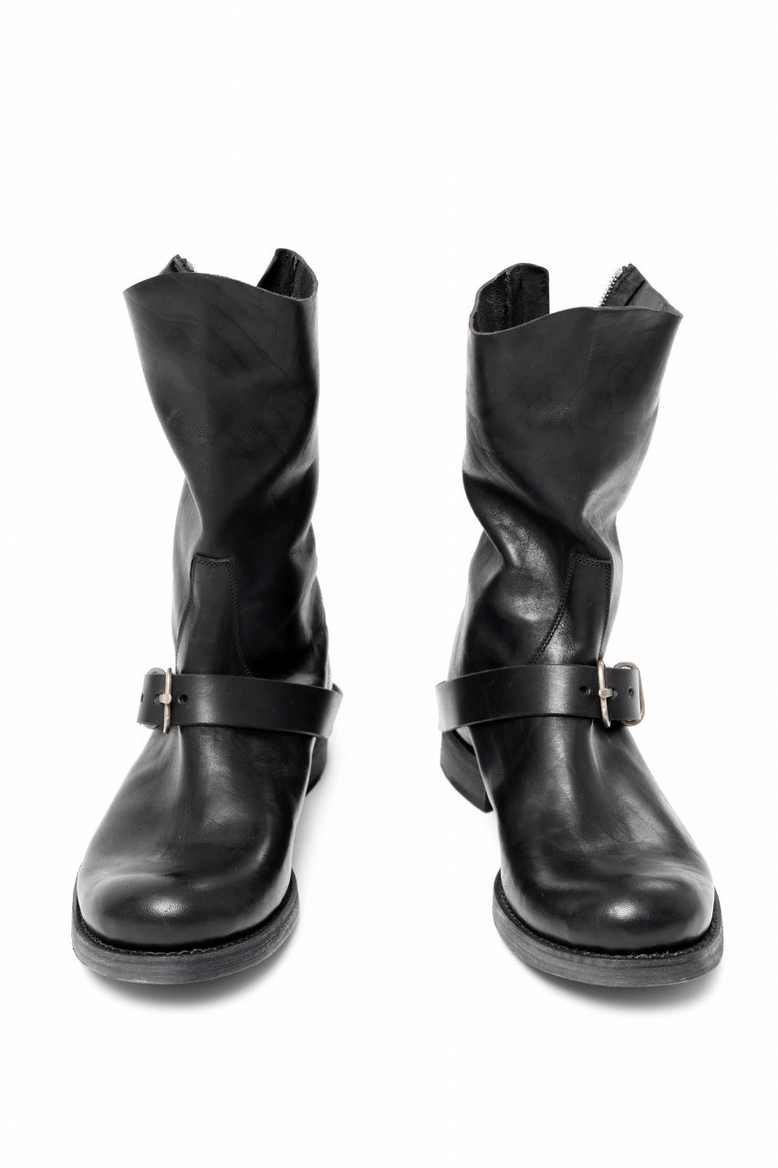 画像をギャラリービューアに読み込む, m.a+ goodyear tall buckle back zipper boots / S1C3Z/CU1,5 (BLACK)