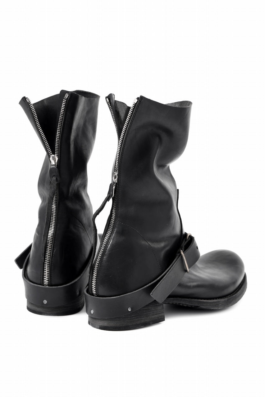 画像をギャラリービューアに読み込む, m.a+ goodyear tall buckle back zipper boots / S1C3Z/CU1,5 (BLACK)