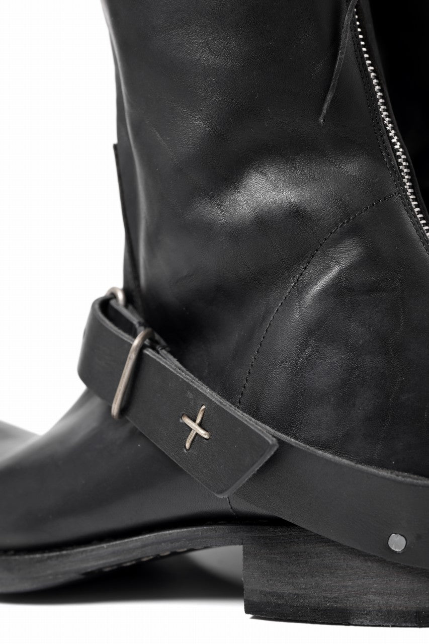 画像をギャラリービューアに読み込む, m.a+ goodyear tall buckle back zipper boots / S1C3Z/CU1,5 (BLACK)