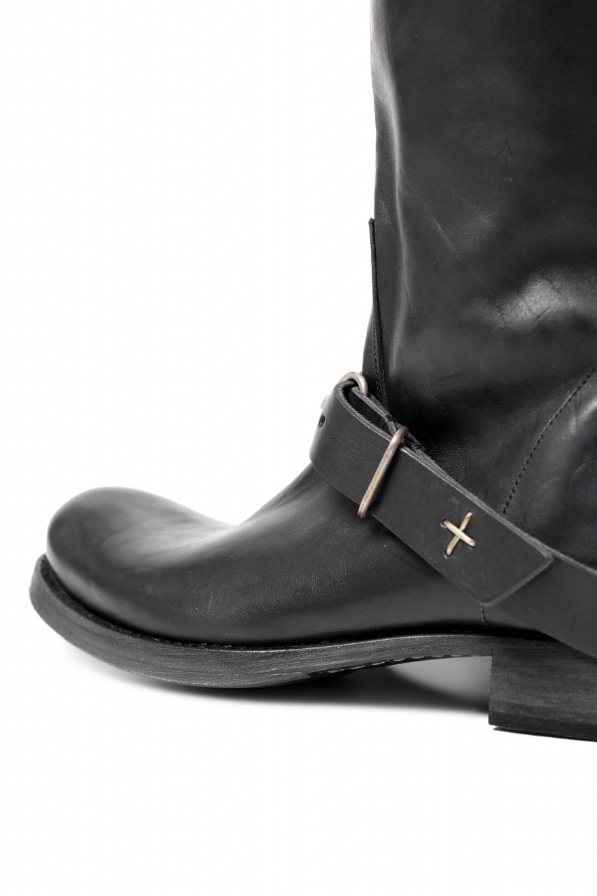 画像をギャラリービューアに読み込む, m.a+ goodyear tall buckle back zipper boots / S1C3Z/CU1,5 (BLACK)