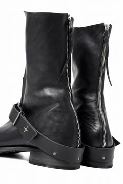 画像をギャラリービューアに読み込む, m.a+ goodyear tall buckle back zipper boots / S1C3Z/CU1,5 (BLACK)