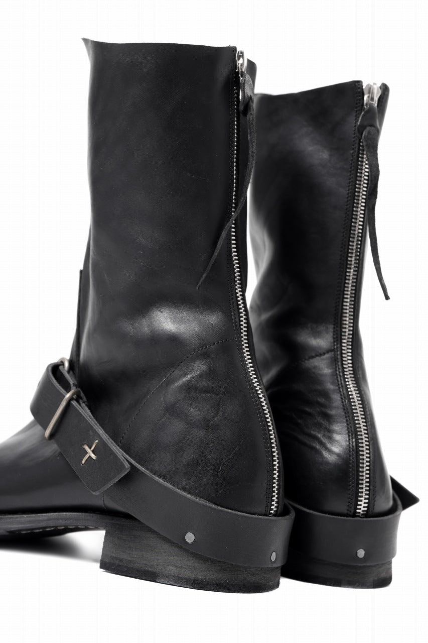 画像をギャラリービューアに読み込む, m.a+ goodyear tall buckle back zipper boots / S1C3Z/CU1,5 (BLACK)