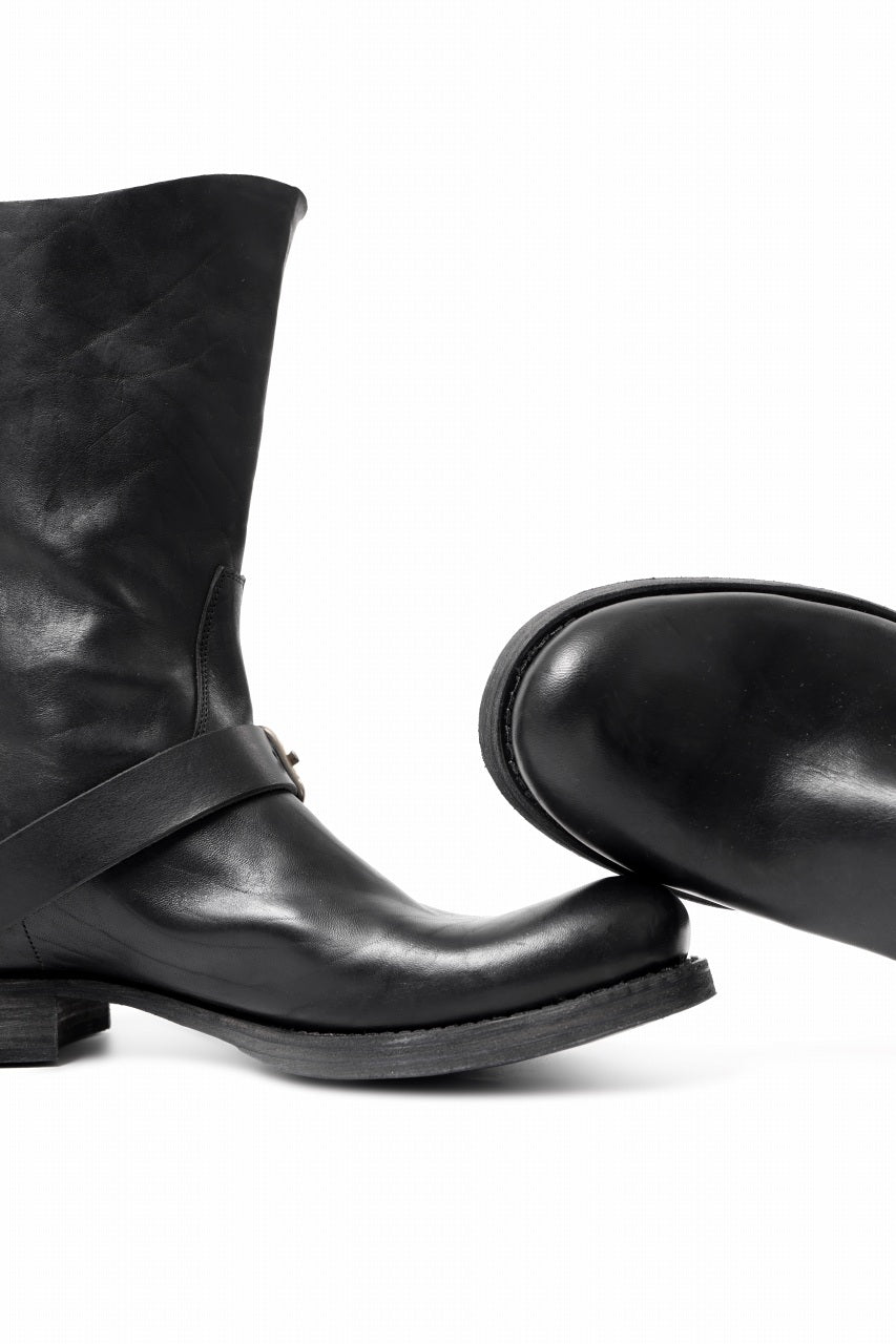 画像をギャラリービューアに読み込む, m.a+ goodyear tall buckle back zipper boots / S1C3Z/CU1,5 (BLACK)