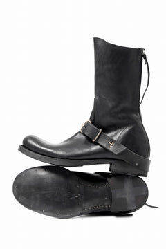 画像をギャラリービューアに読み込む, m.a+ goodyear tall buckle back zipper boots / S1C3Z/CU1,5 (BLACK)