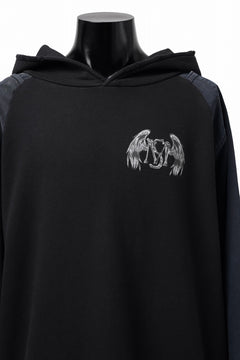 画像をギャラリービューアに読み込む, MASSIMO SABBADIN HOODY wt. HAND DYED VINTAGE DENIM SLEEVE (black)