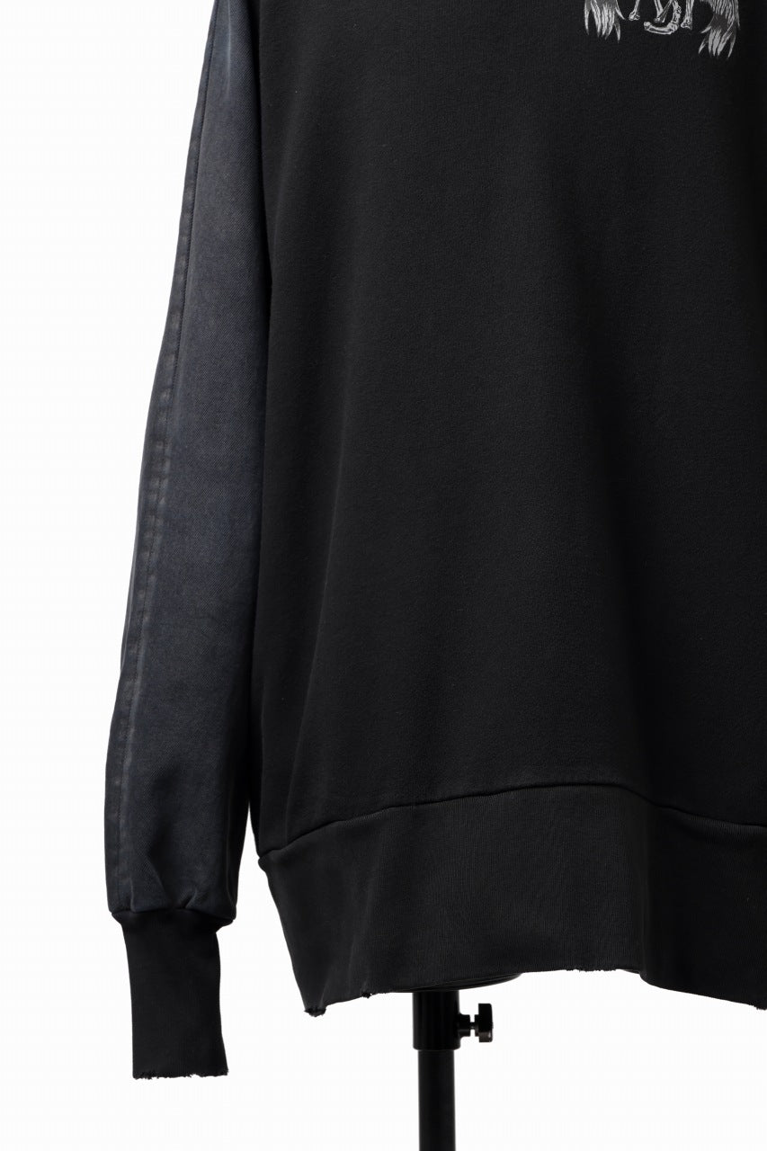 画像をギャラリービューアに読み込む, MASSIMO SABBADIN HOODY wt. HAND DYED VINTAGE DENIM SLEEVE (black)