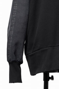画像をギャラリービューアに読み込む, MASSIMO SABBADIN HOODY wt. HAND DYED VINTAGE DENIM SLEEVE (black)