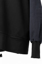 画像をギャラリービューアに読み込む, MASSIMO SABBADIN HOODY wt. HAND DYED VINTAGE DENIM SLEEVE (black)