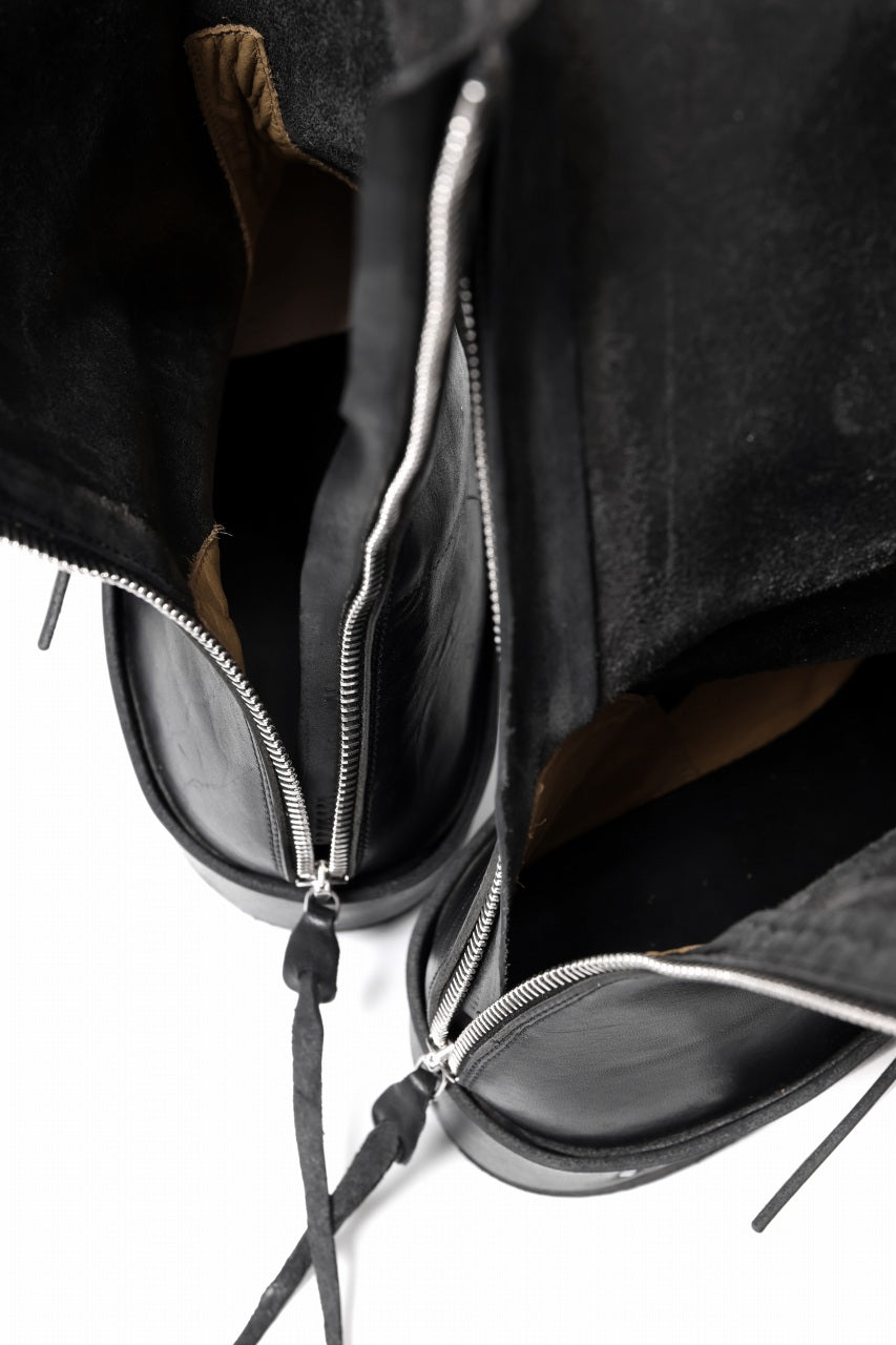 画像をギャラリービューアに読み込む, m.a+ goodyear tall buckle back zipper boots / S1C3Z/CU1,5 (BLACK)