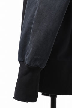 画像をギャラリービューアに読み込む, MASSIMO SABBADIN HOODY wt. HAND DYED VINTAGE DENIM SLEEVE (black)