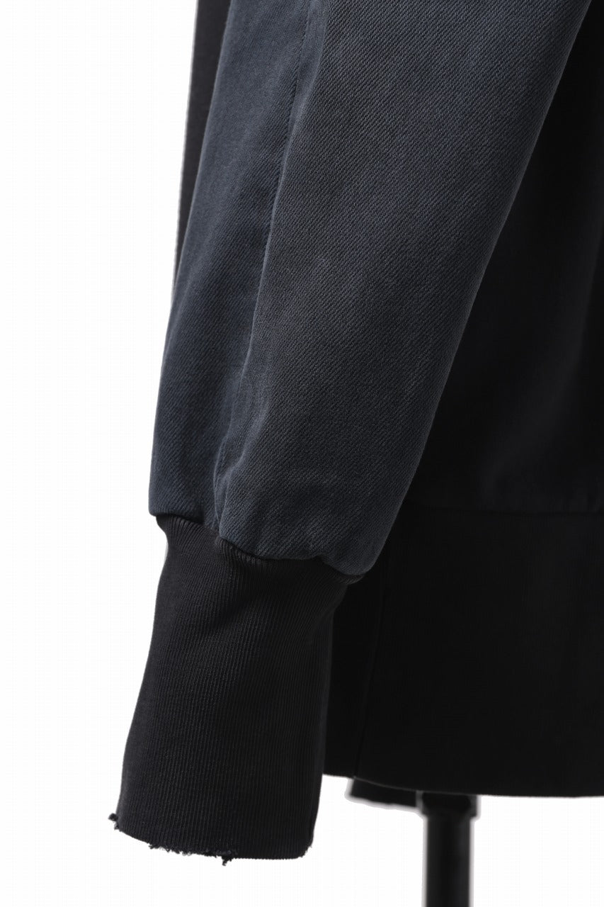 画像をギャラリービューアに読み込む, MASSIMO SABBADIN HOODY wt. HAND DYED VINTAGE DENIM SLEEVE (black)