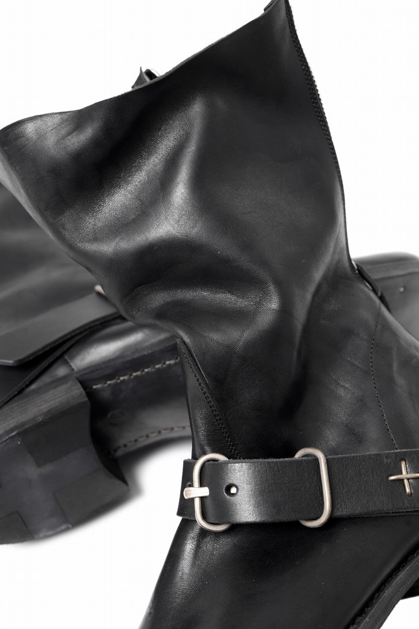 画像をギャラリービューアに読み込む, m.a+ goodyear tall buckle back zipper boots / S1C3Z/CU1,5 (BLACK)