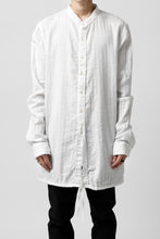 Load image into Gallery viewer, daub STRIPE LONG SHIRT / WASHED SOFT TWILL (WHITE)