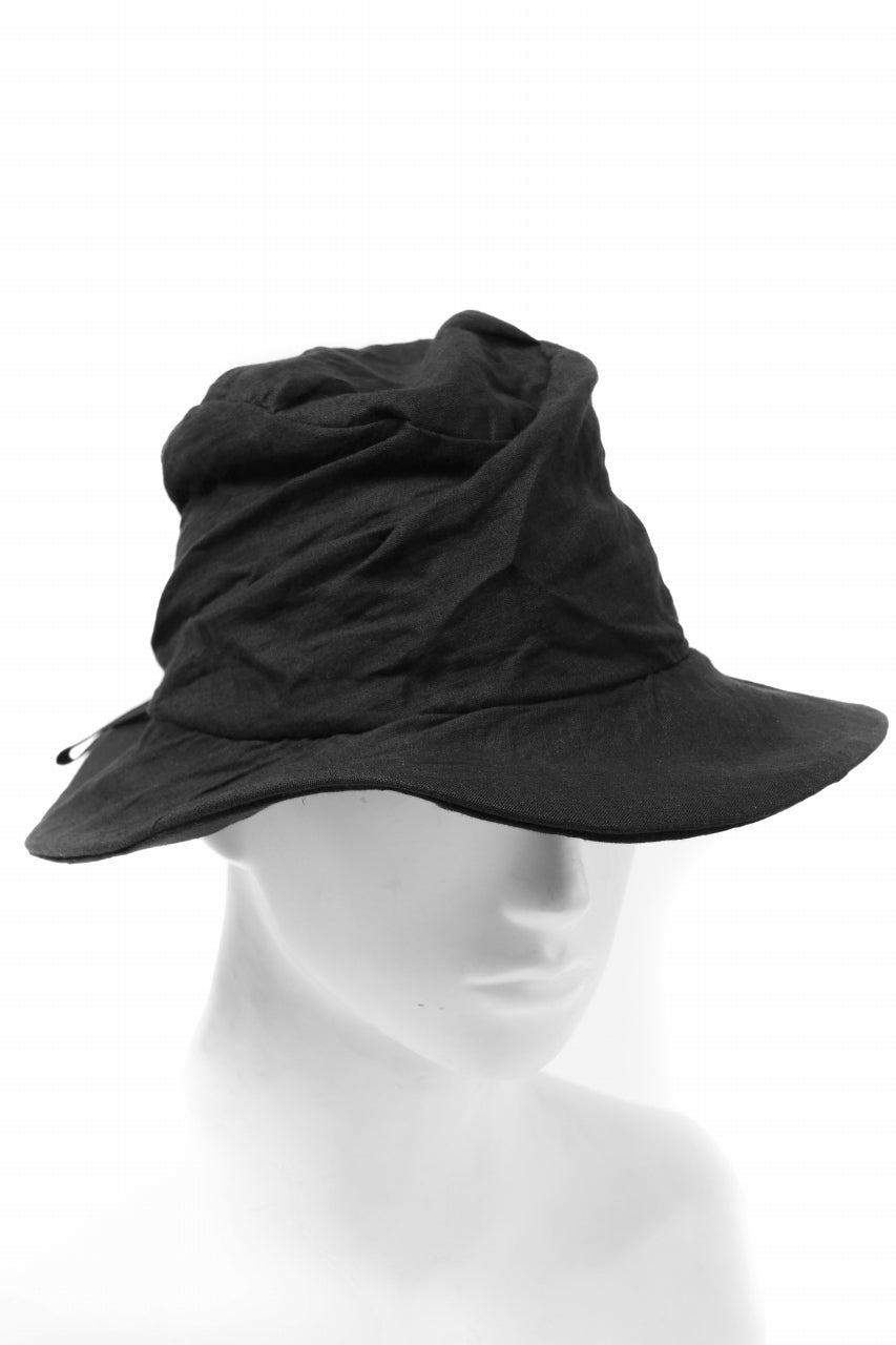 画像をギャラリービューアに読み込む, forme d'expression Skewed Fedora Hat (Black)