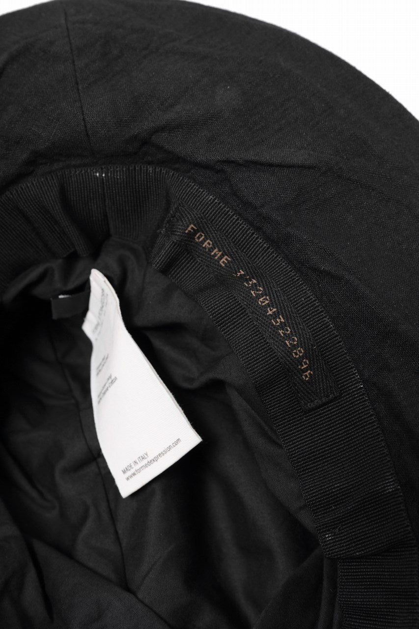 画像をギャラリービューアに読み込む, forme d'expression Skewed Fedora Hat (Black)