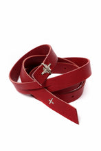 画像をギャラリービューアに読み込む, m.a+ double cross buckle skinny belt / EX+1B/GR3,0 (CHILI RED)