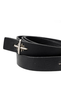 画像をギャラリービューアに読み込む, m.a+ double cross buckle skinny belt / EX+1B/GR3,0 (BLACK)