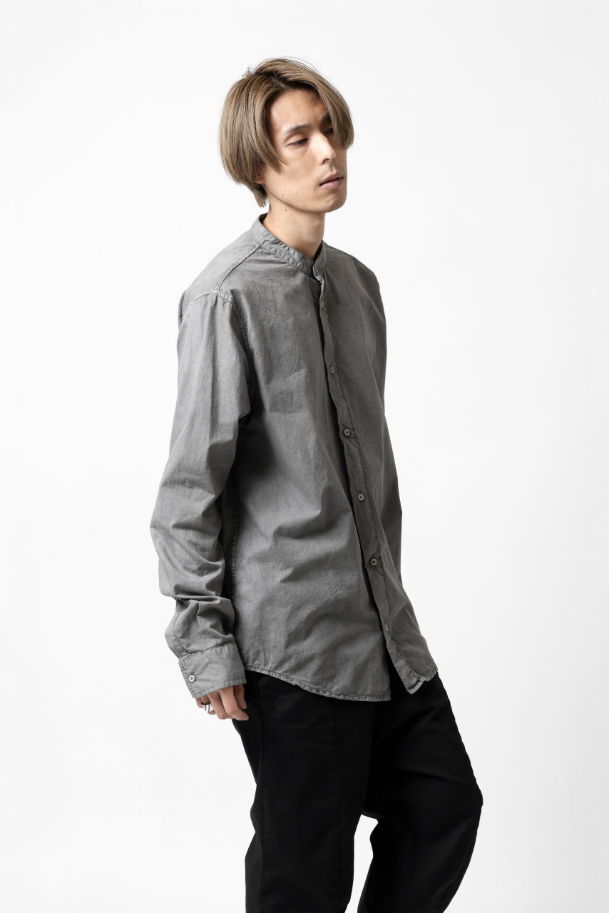 Load image into Gallery viewer, daub LONG SLEEVE SHIRT / COLD DYED COTTON BROAD (GREY)