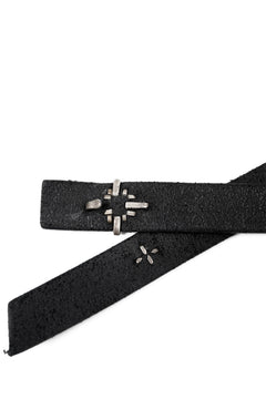 画像をギャラリービューアに読み込む, m.a+ double cross buckle skinny belt / EX+1B/GR3,0 (BLACK)