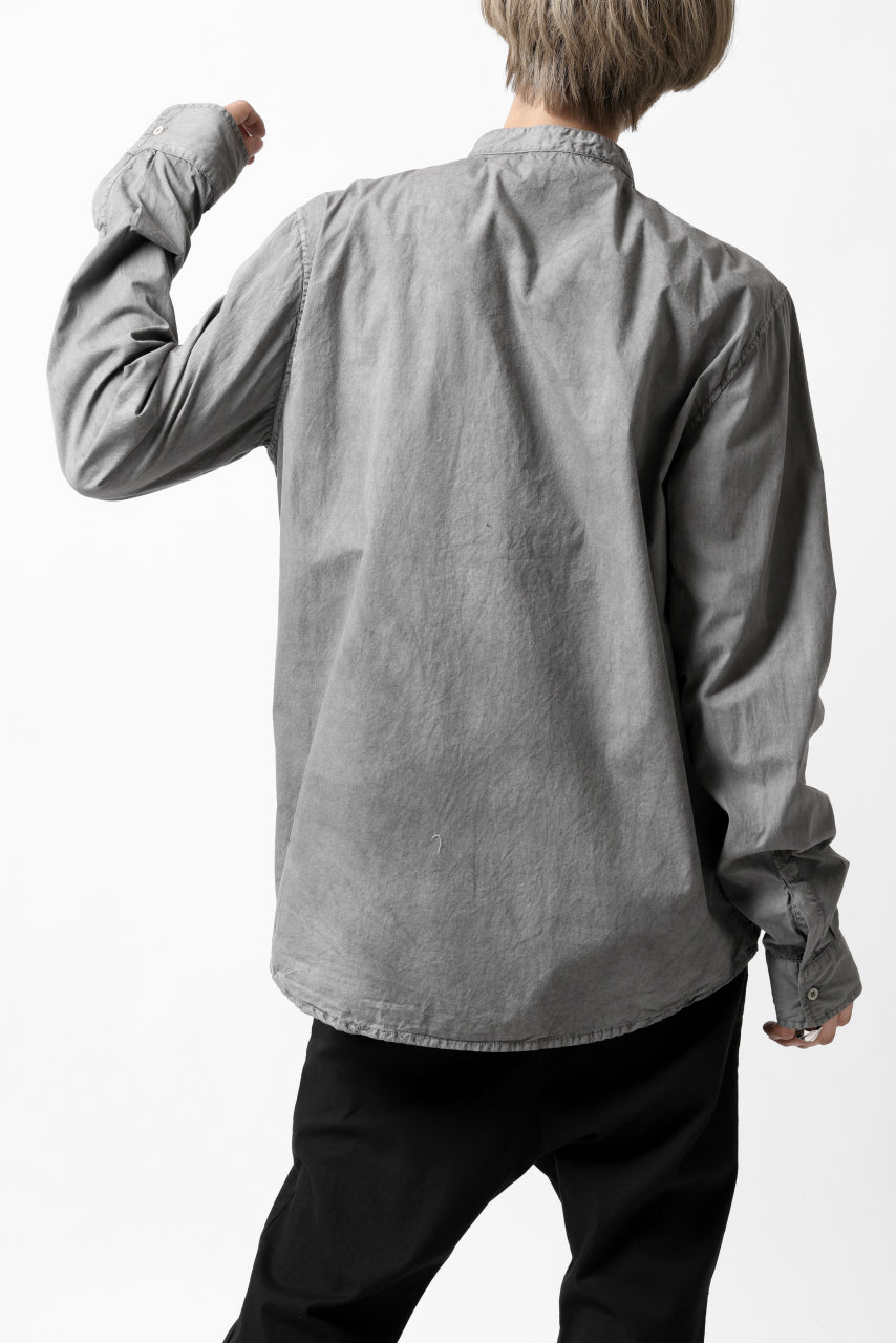 Load image into Gallery viewer, daub LONG SLEEVE SHIRT / COLD DYED COTTON BROAD (GREY)