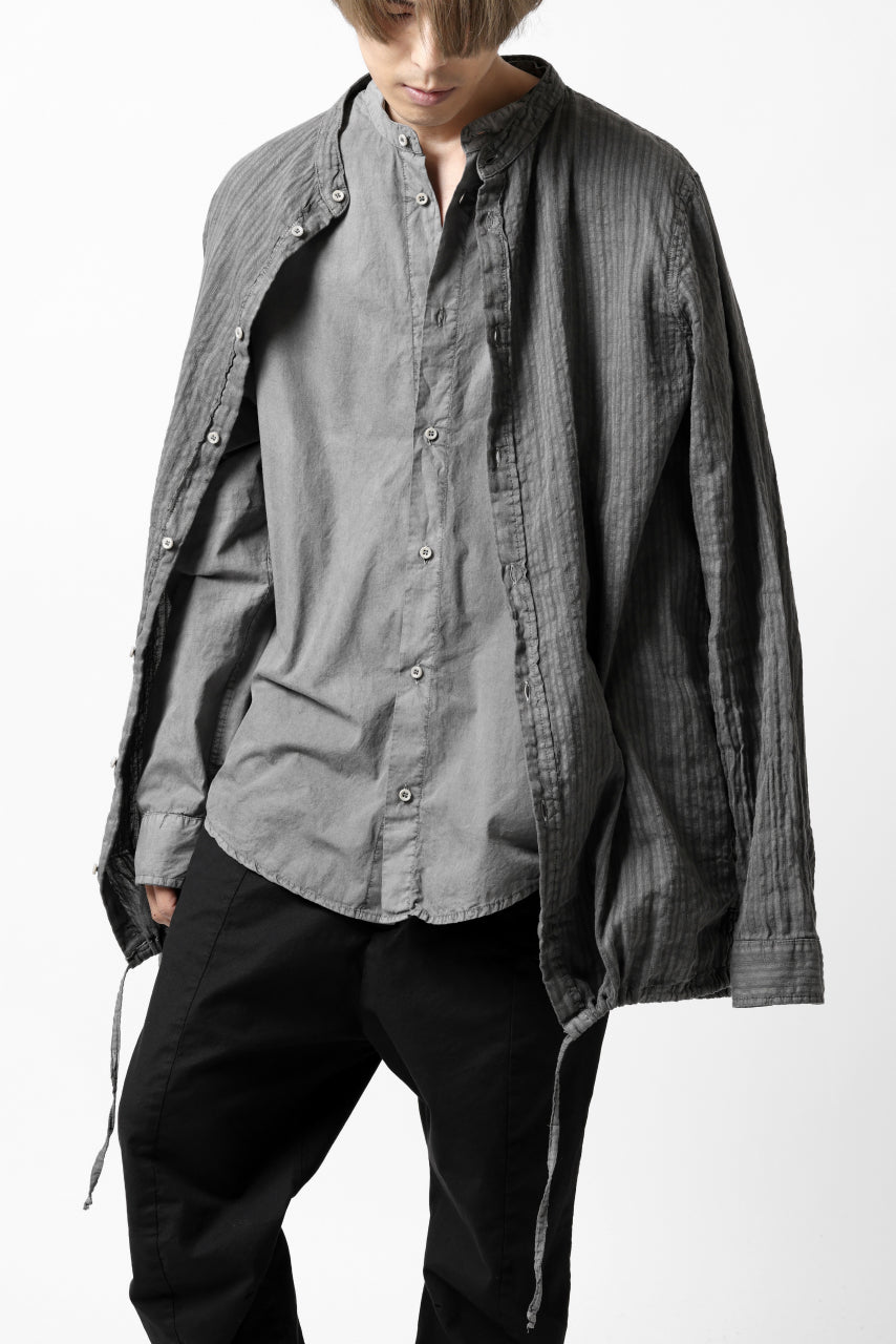 Load image into Gallery viewer, daub LONG SLEEVE SHIRT / COLD DYED COTTON BROAD (GREY)