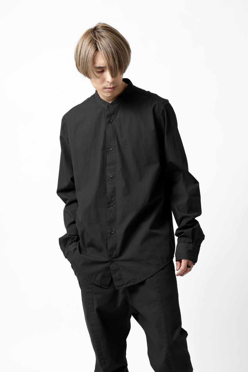 Load image into Gallery viewer, daub LONG SLEEVE SHIRT / DYED COTTON BROAD (BLACK)
