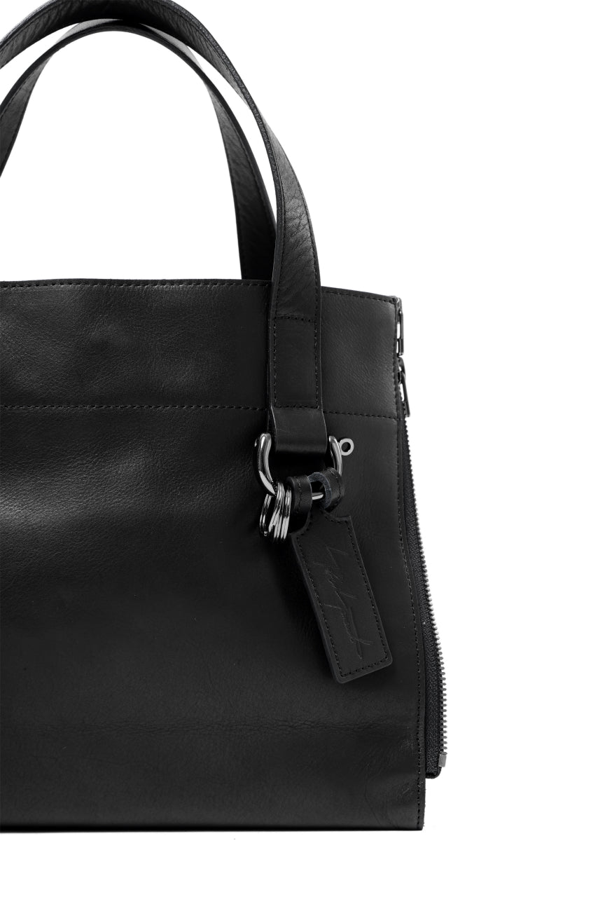 Load image into Gallery viewer, discord Yohji Yamamoto Side Zip Tote Bag S / Soft Shrink Cow Leather (BLACK)