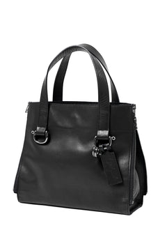 画像をギャラリービューアに読み込む, discord Yohji Yamamoto Side Zip Tote Bag S / Soft Shrink Cow Leather (BLACK)