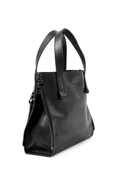 Load image into Gallery viewer, discord Yohji Yamamoto Side Zip Tote Bag S / Soft Shrink Cow Leather (BLACK)