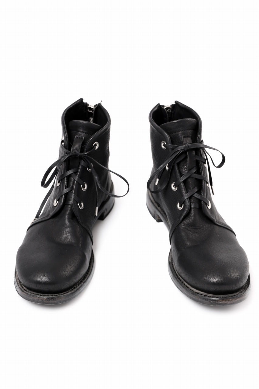 画像をギャラリービューアに読み込む, Portaille 4 HOLE LACE UP BOOTS / BURNED HORSE (BLACK) *