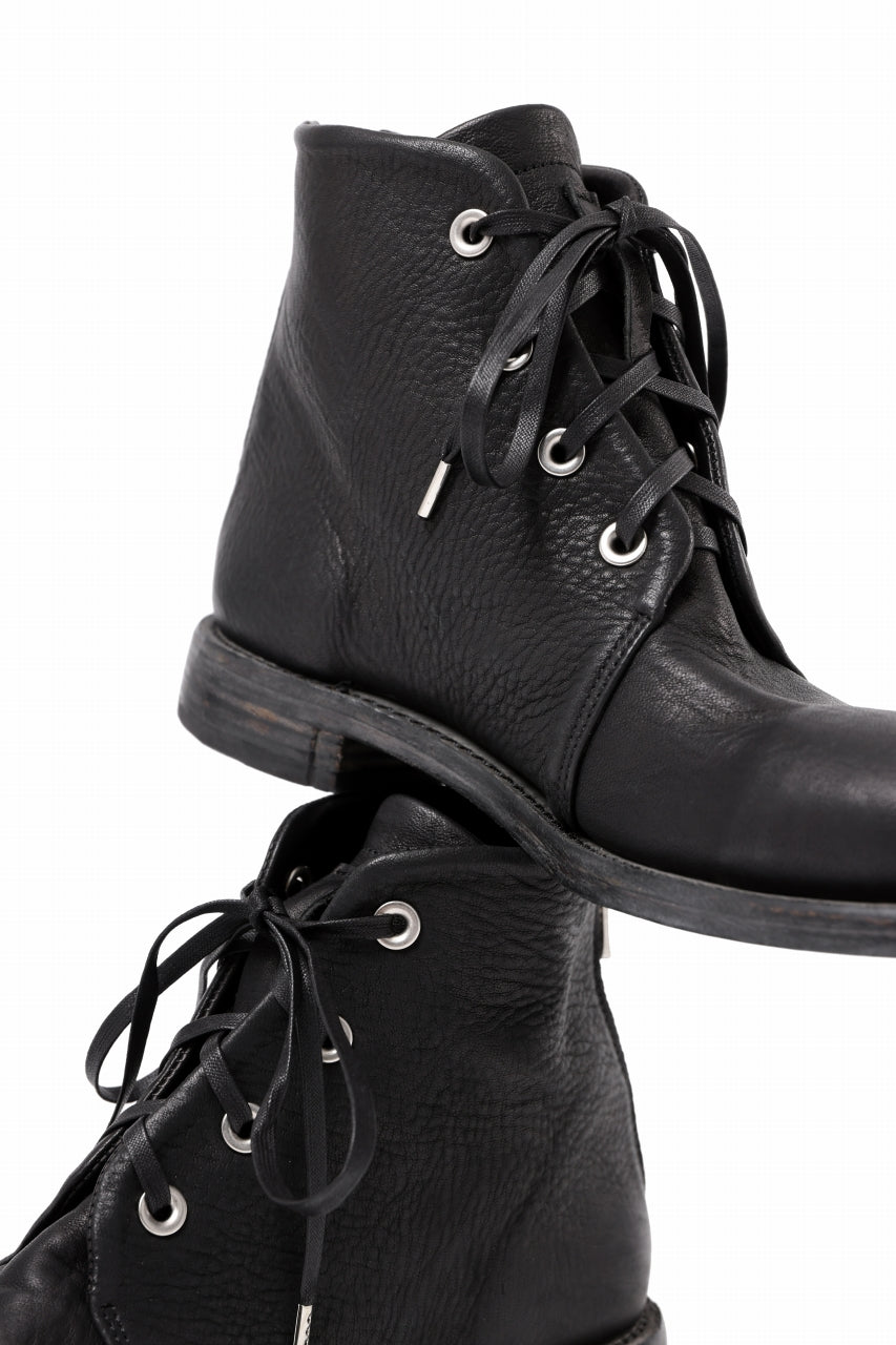 画像をギャラリービューアに読み込む, Portaille 4 HOLE LACE UP BOOTS / BURNED HORSE (BLACK) *