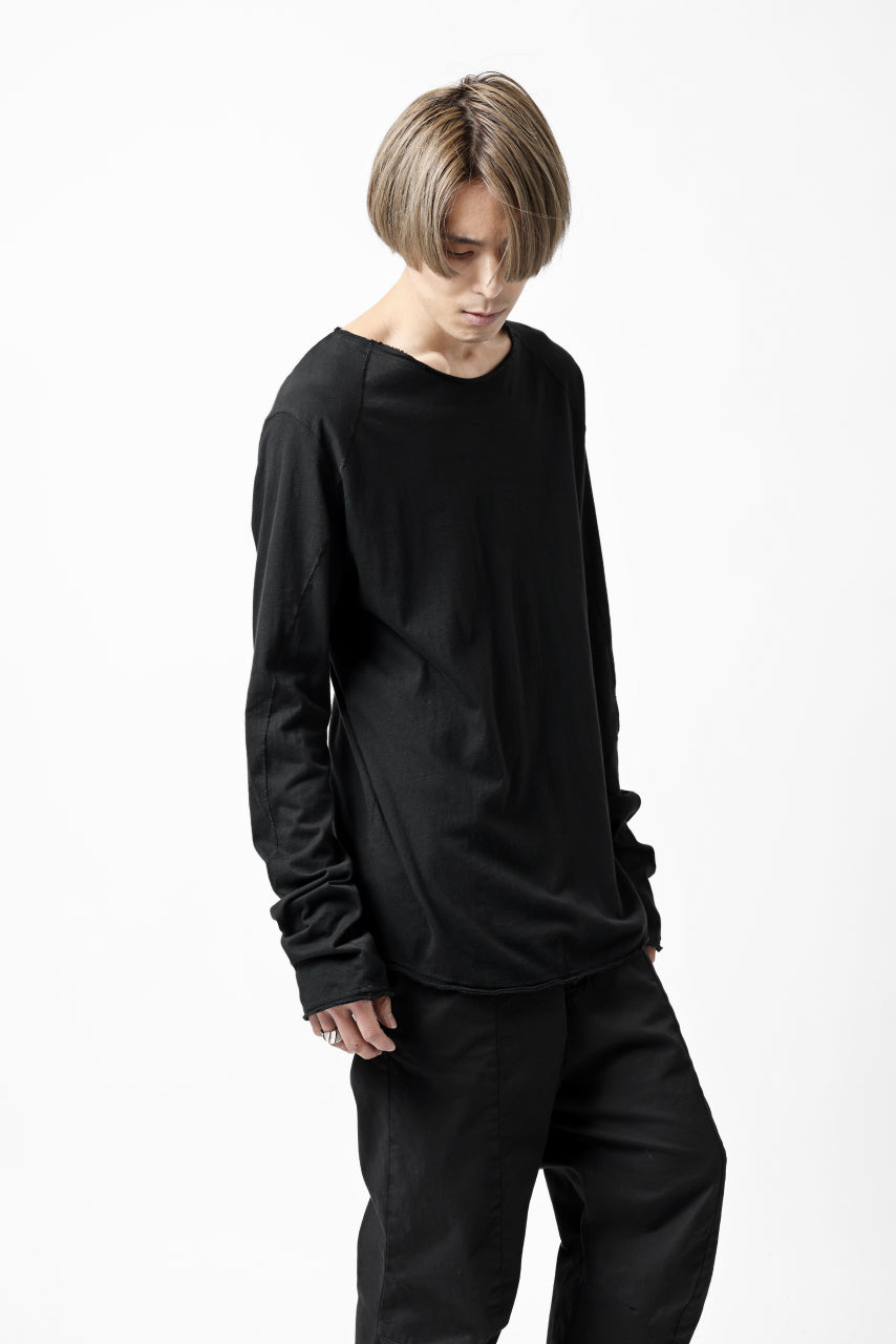 Load image into Gallery viewer, daub RAGLAN STITCH L/S CUTSEWN / DYED COTTON JERSEY (BLACK)