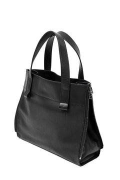 画像をギャラリービューアに読み込む, discord Yohji Yamamoto Side Zip Tote Bag S / Soft Shrink Cow Leather (BLACK)