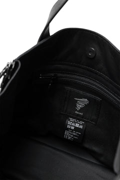 画像をギャラリービューアに読み込む, discord Yohji Yamamoto Side Zip Tote Bag S / Soft Shrink Cow Leather (BLACK)