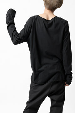 画像をギャラリービューアに読み込む, daub DYEING LS CUTSEWN SCAR STITCHED / C.JERSEY (BLACK)