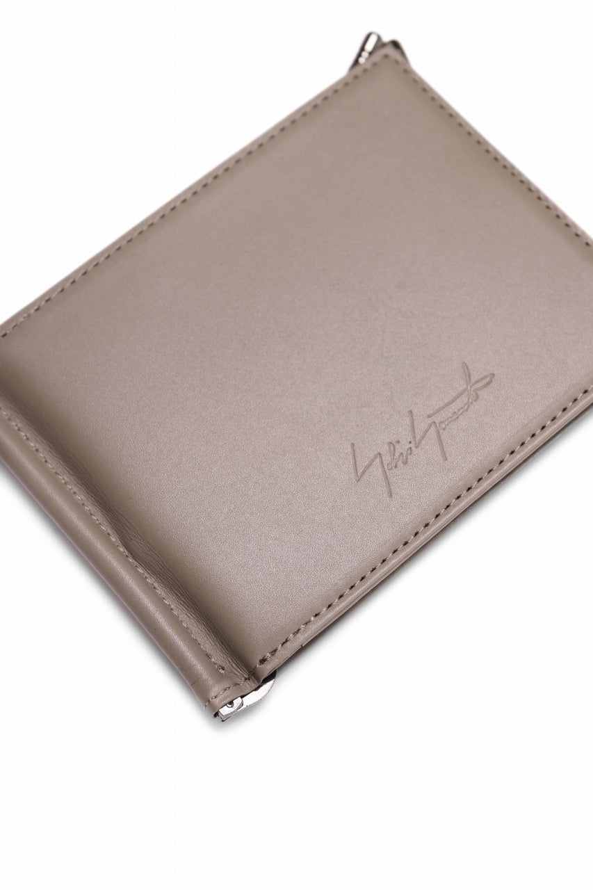 画像をギャラリービューアに読み込む, discord Yohji Yamamoto Money Clip Wallet / Soft Cow Skin Leather (BEIGE)