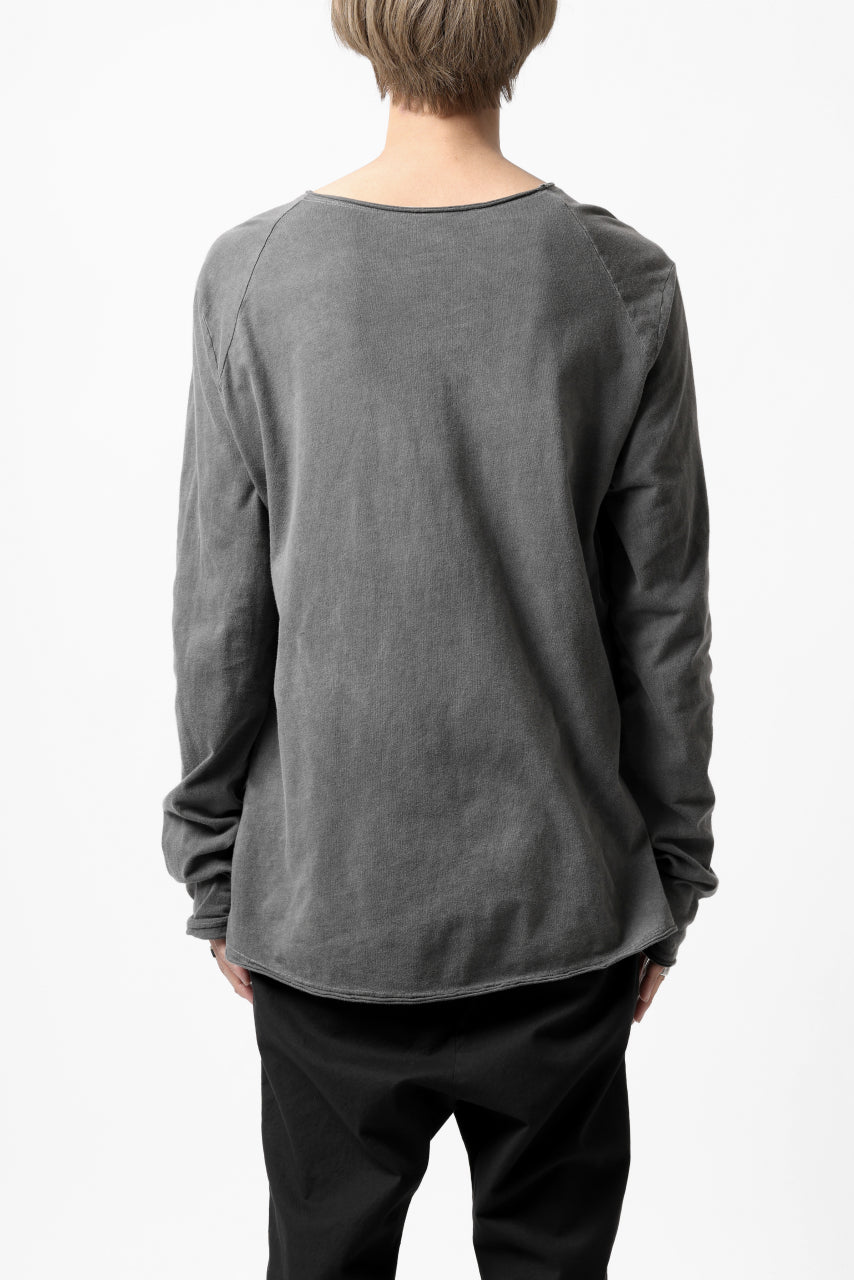 Load image into Gallery viewer, daub RAGLAN STITCH L/S CUTSEWN / COLD DYED COTTON JERSEY (GREY)