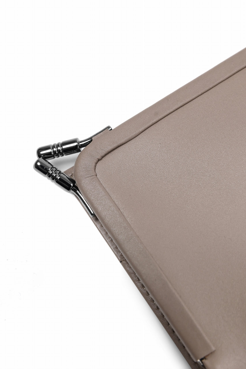 画像をギャラリービューアに読み込む, discord Yohji Yamamoto Money Clip Wallet / Soft Cow Skin Leather (BEIGE)