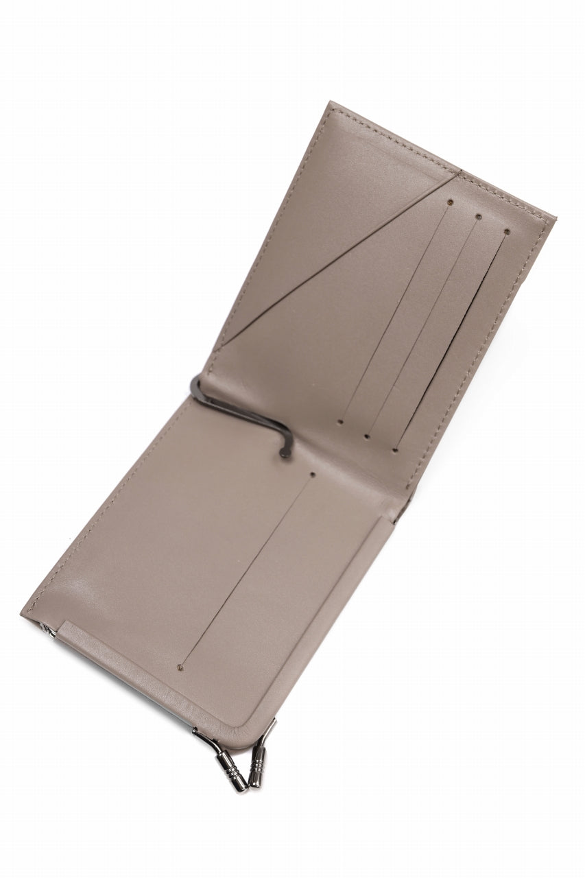 画像をギャラリービューアに読み込む, discord Yohji Yamamoto Money Clip Wallet / Soft Cow Skin Leather (BEIGE)