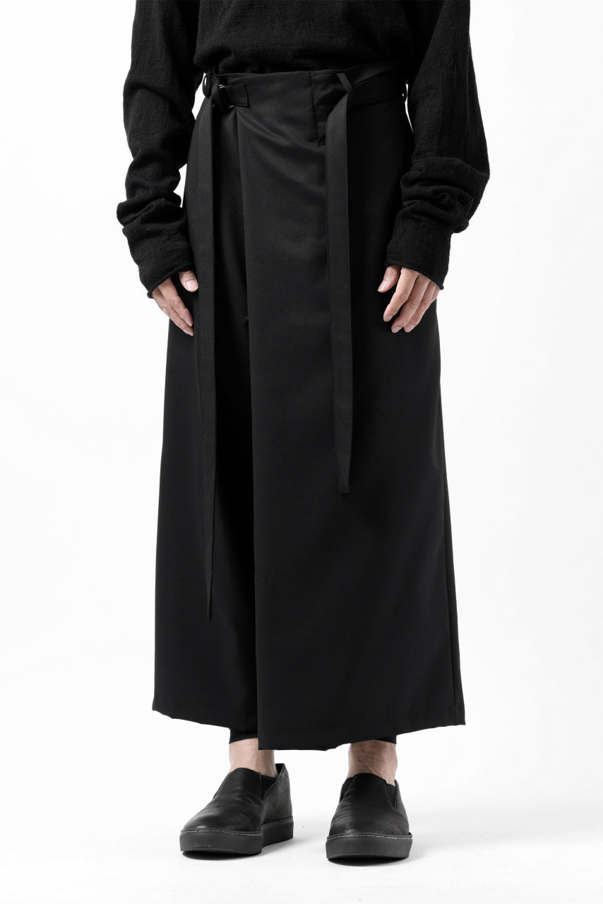 画像をギャラリービューアに読み込む, Y's BANG ON! No.149 GABARDINE WRAP PANTS (BLACK)