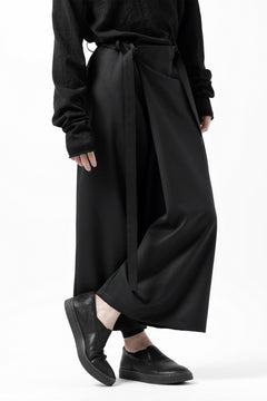 画像をギャラリービューアに読み込む, Y's BANG ON! No.149 GABARDINE WRAP PANTS (BLACK)