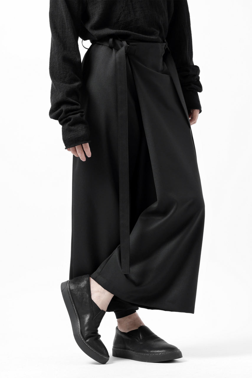 画像をギャラリービューアに読み込む, Y's BANG ON! No.149 GABARDINE WRAP PANTS (BLACK)