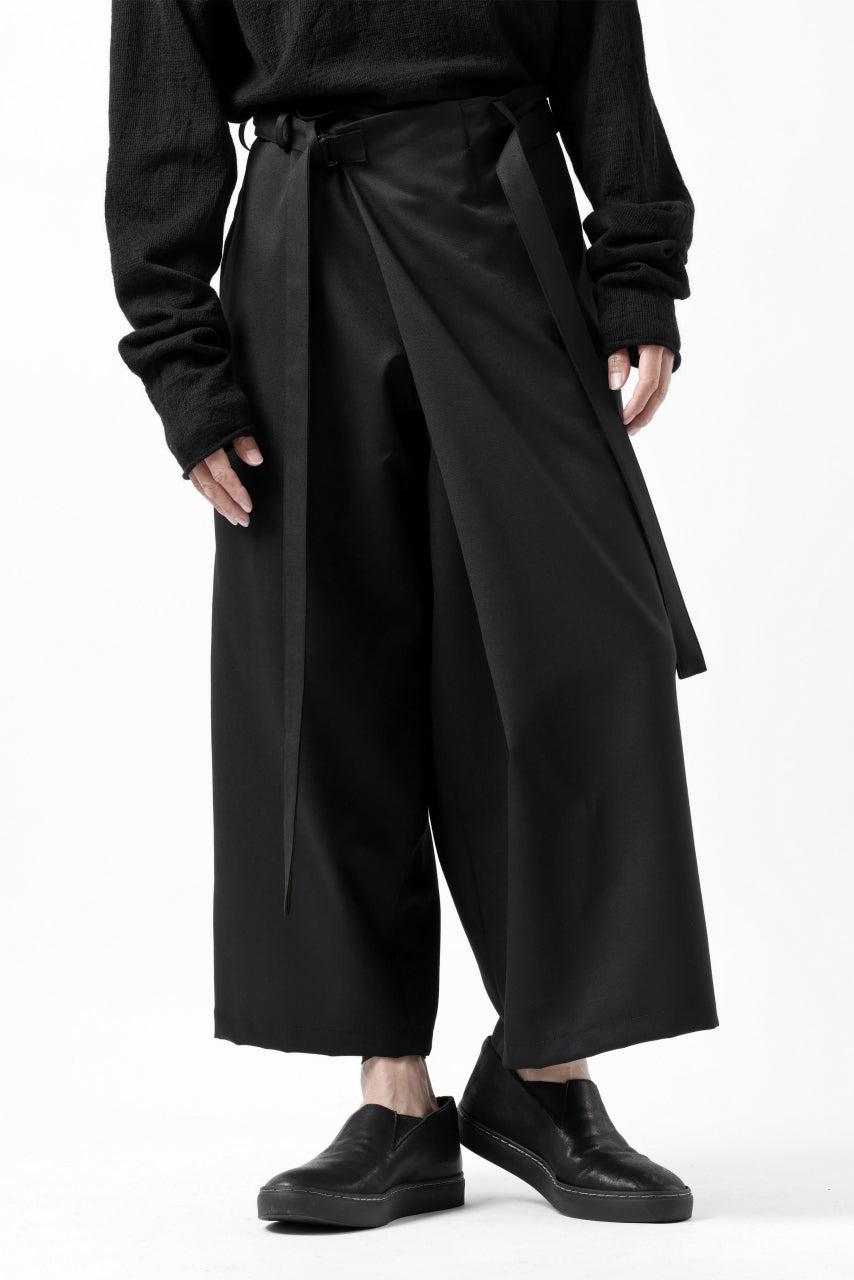 画像をギャラリービューアに読み込む, Y's BANG ON! No.149 GABARDINE WRAP PANTS (BLACK)