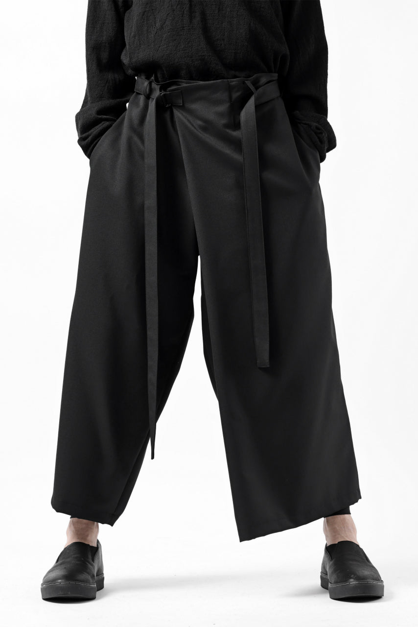 画像をギャラリービューアに読み込む, Y's BANG ON! No.149 GABARDINE WRAP PANTS (BLACK)