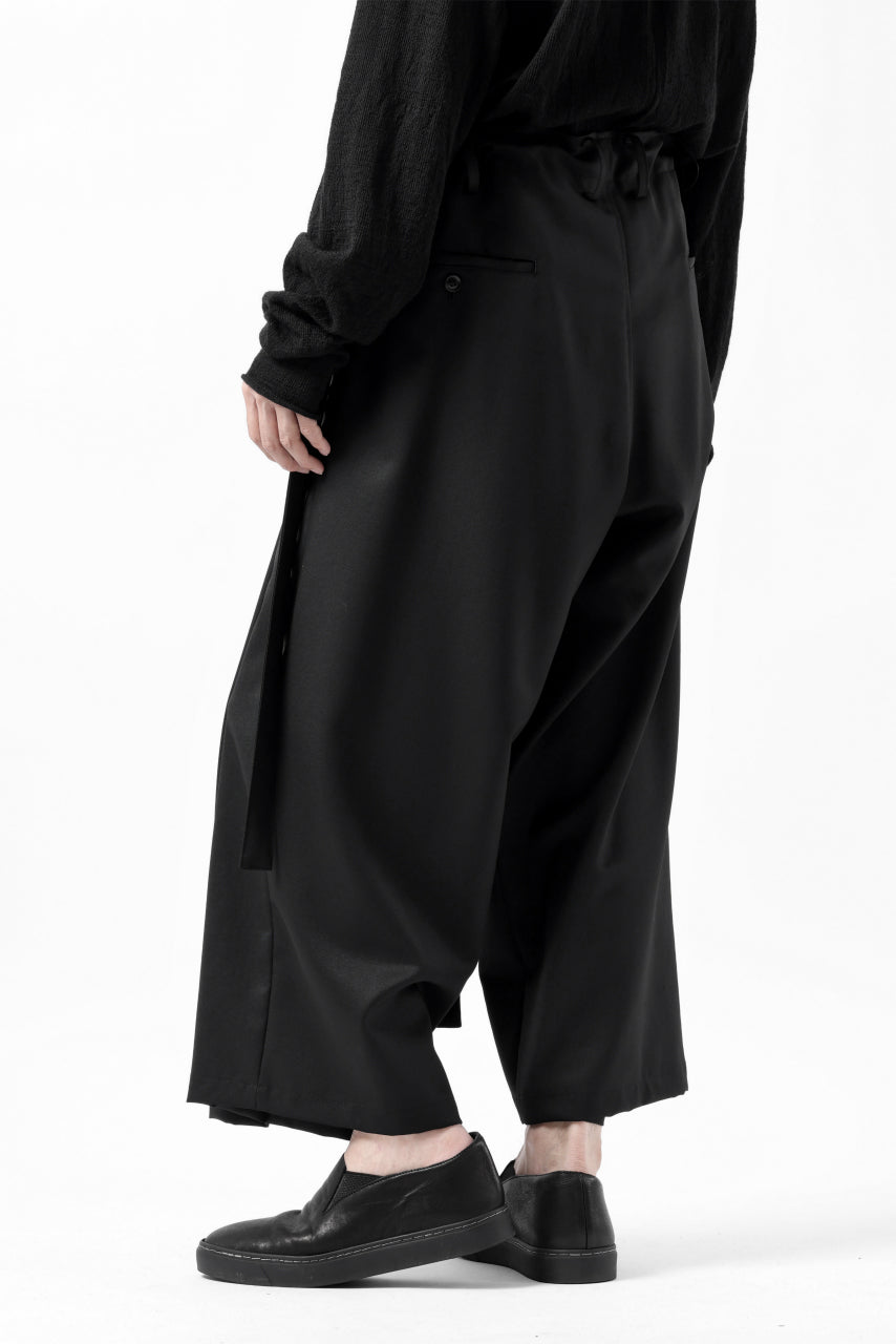 画像をギャラリービューアに読み込む, Y's BANG ON! No.149 GABARDINE WRAP PANTS (BLACK)